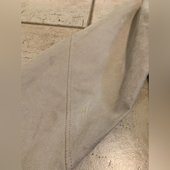 Blink Genuine Leather Colorblock Jacket XL Black Suede & Beige Hooded Parka - Picture 16 of 16